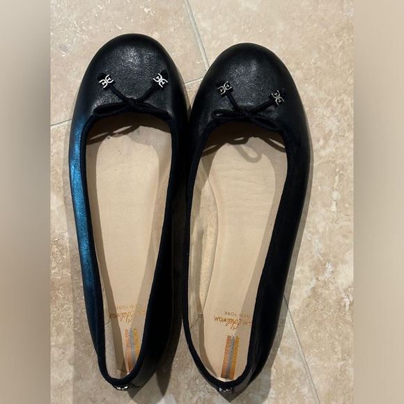 SAM EDELMAN Felicia Luxe Flat Black Leather, size 9Wide - Picture 5 of 12